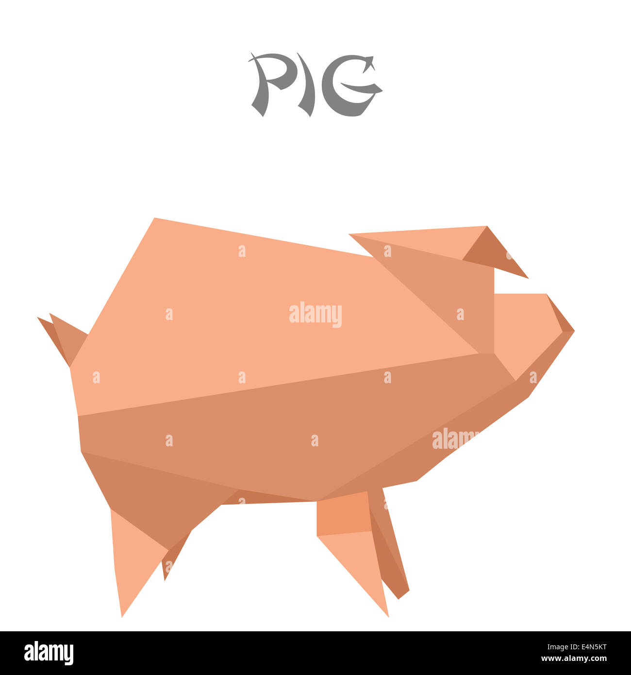 origami pig Stock Photo