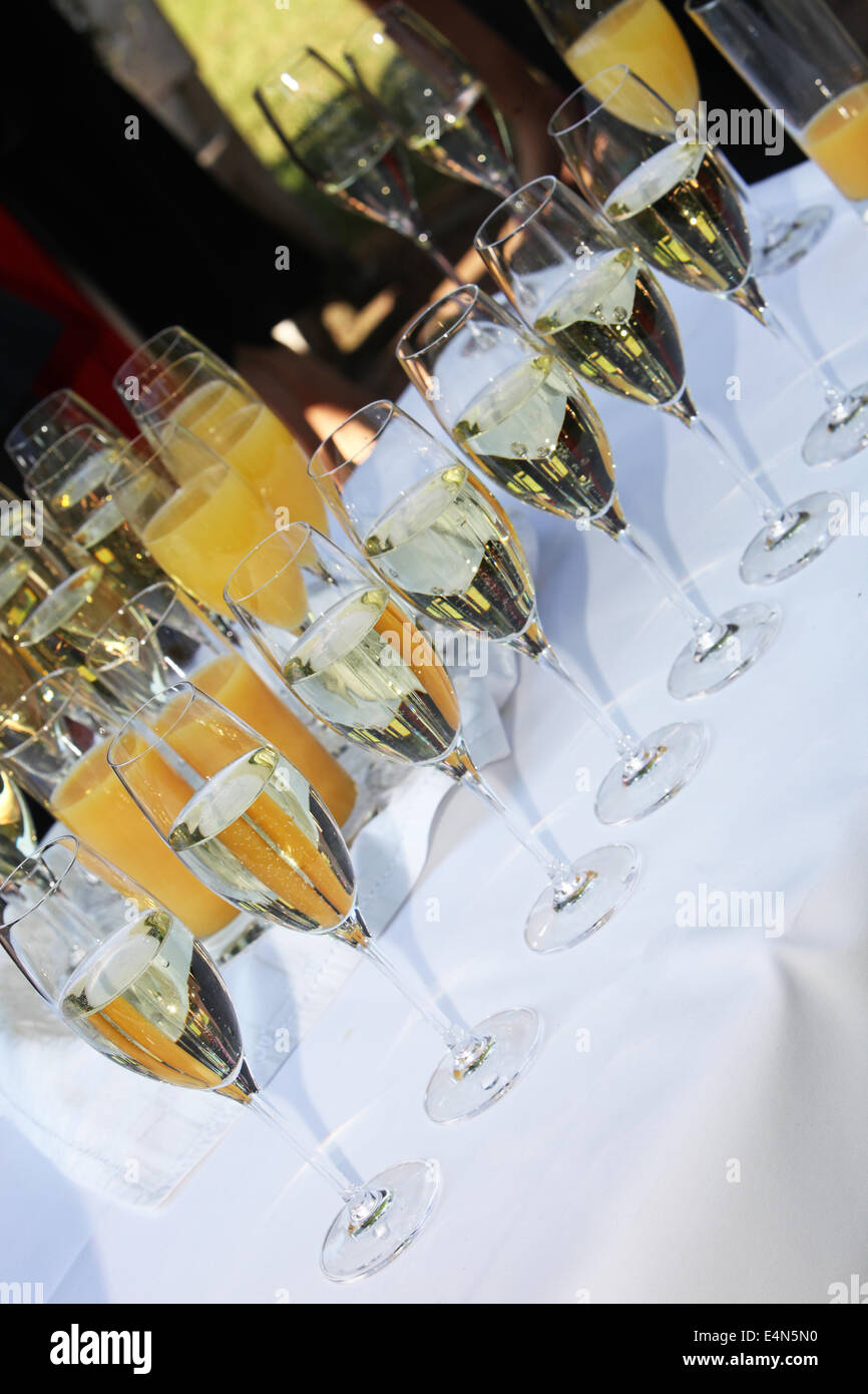 Champagne and orange juice Stock Photo Alamy