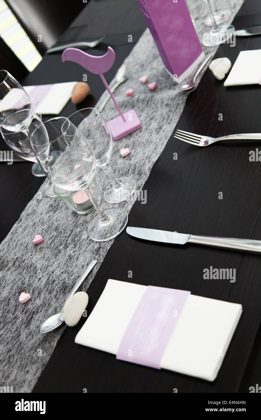 Elegant formal table setting Stock Photo Alamy