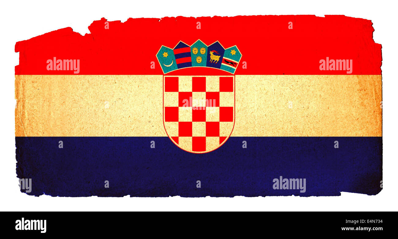 Grungy Flag - Croatia Stock Photo