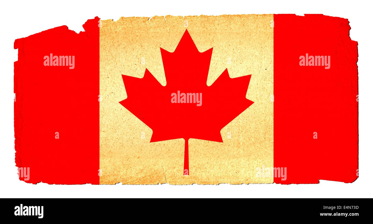 Grungy Flag - Canada Stock Photo