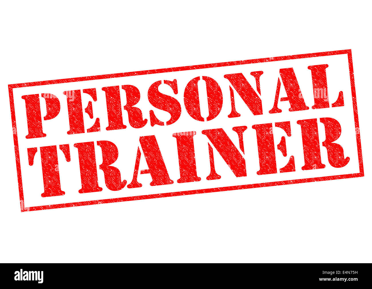 PERSONAL TRAINER red Rubber Stamp over a white background. Stock Photo