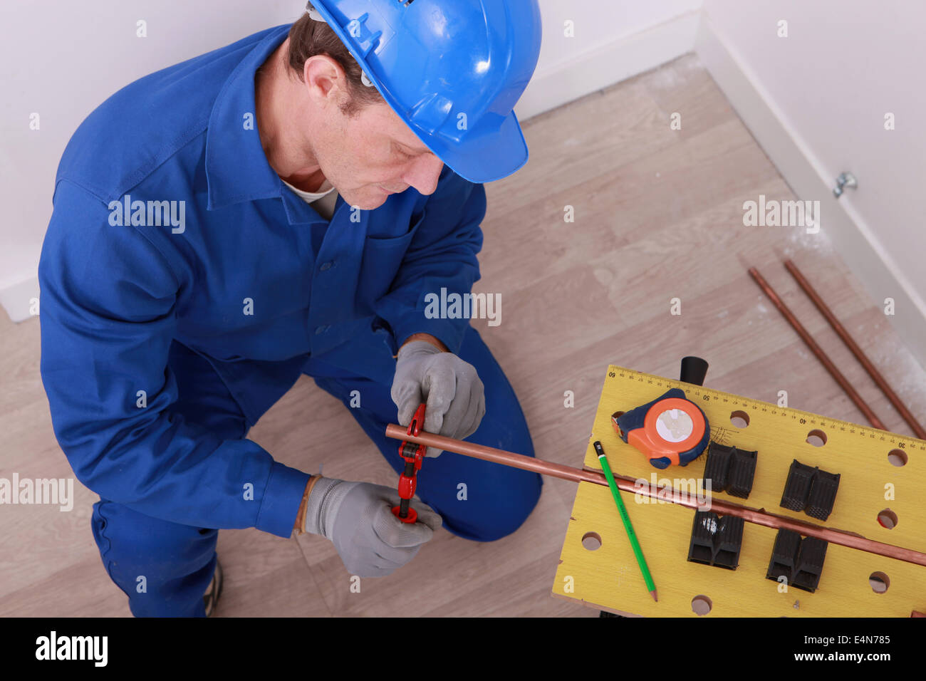 electrician working Stock Photo