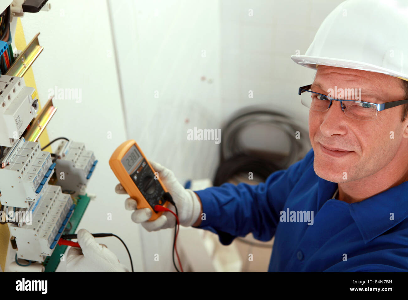 portrait of a technician Stock Photo