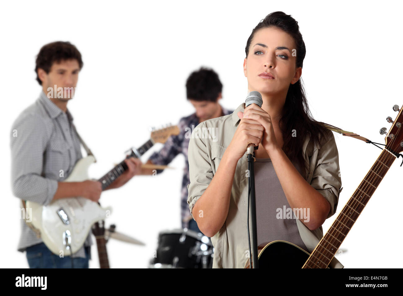 Group of young musicians Stock Photo - Alamy