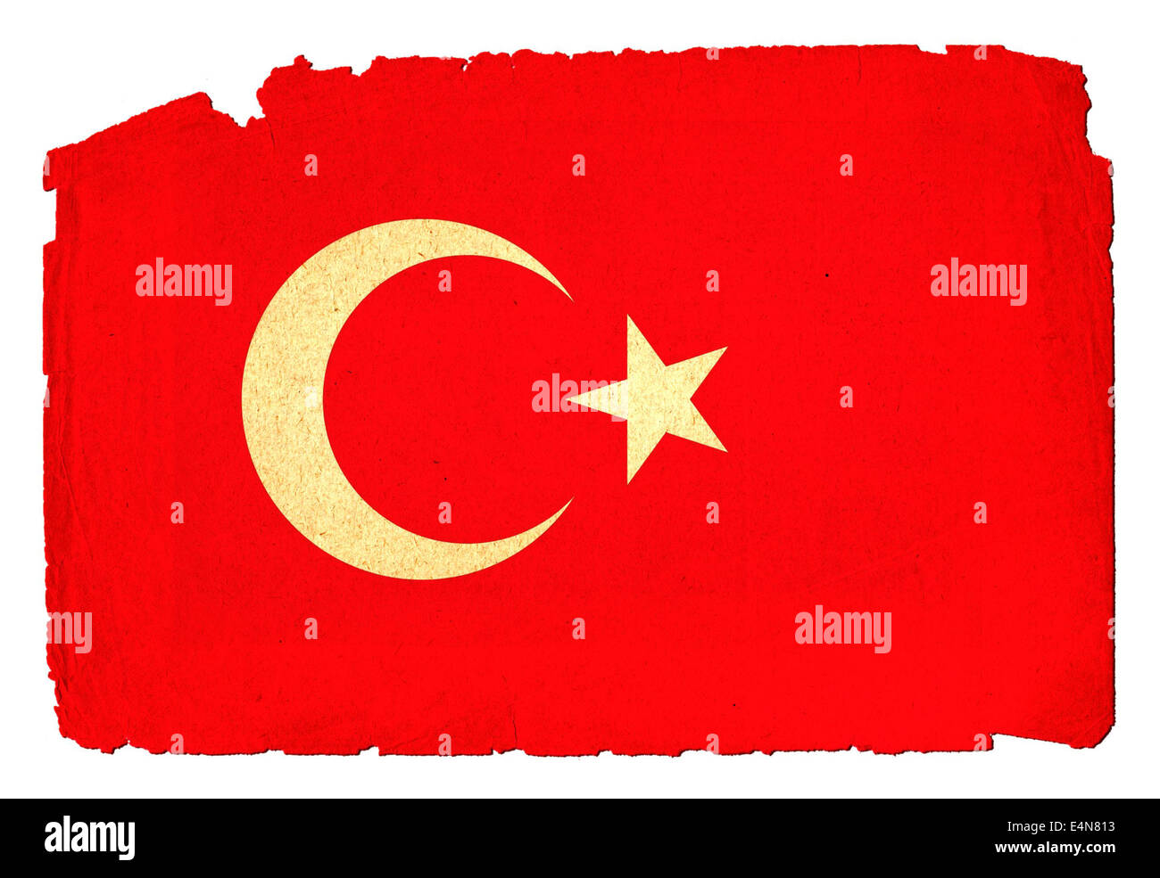 Grungy Flag - Turkey Stock Photo