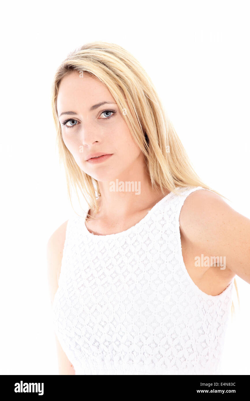 Beautiful sorrowful woman Stock Photo