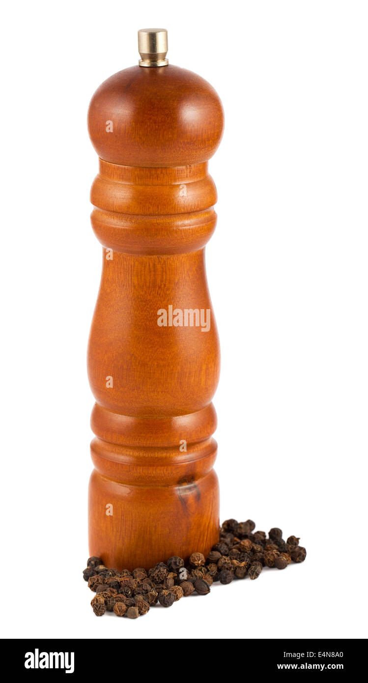 Pepper mill and peppercorn Stock Photo Alamy