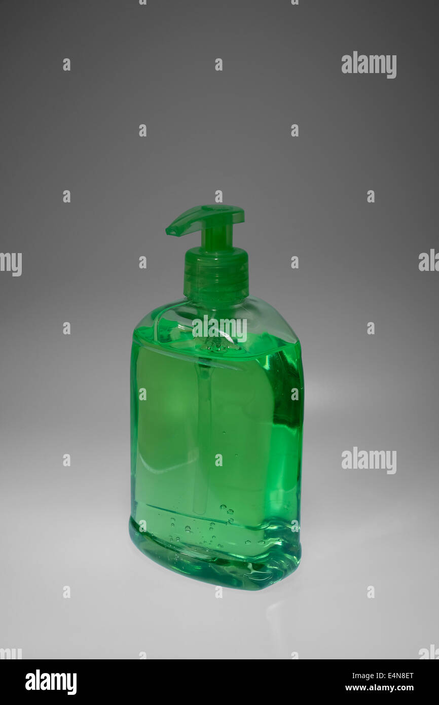 Handwash Bottle Green Liquid Stock Photo Alamy