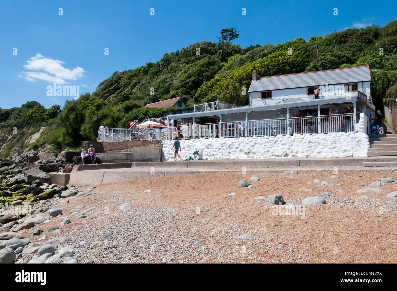 The Beach Shack at Steephill Cove, Isle of Wight. Stock Photo