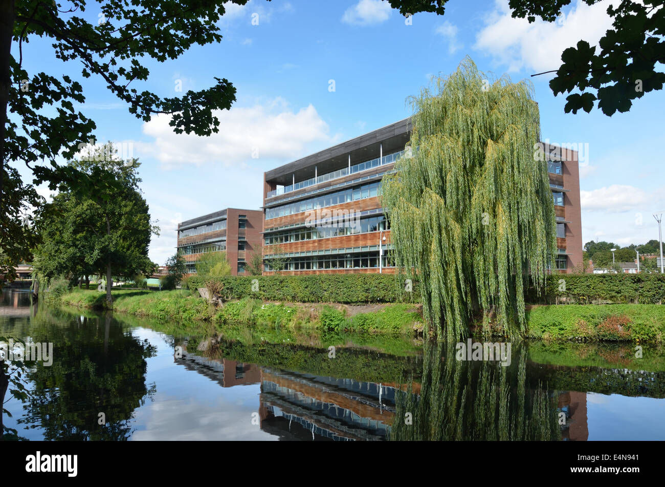 riverside office block Stock Photo Alamy