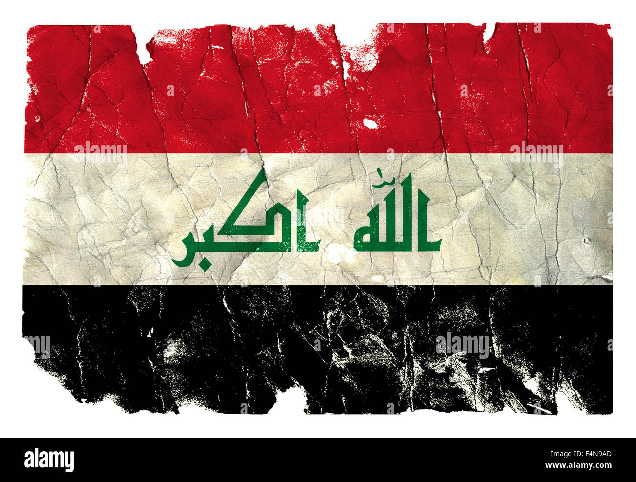 Iraq Flag On Old Vintage Paper In Isolated White Background, Can Be Use For  Background Design And Vintage Related Concept. Stock Photo, Picture and  Royalty Free Image. Image 12649106.