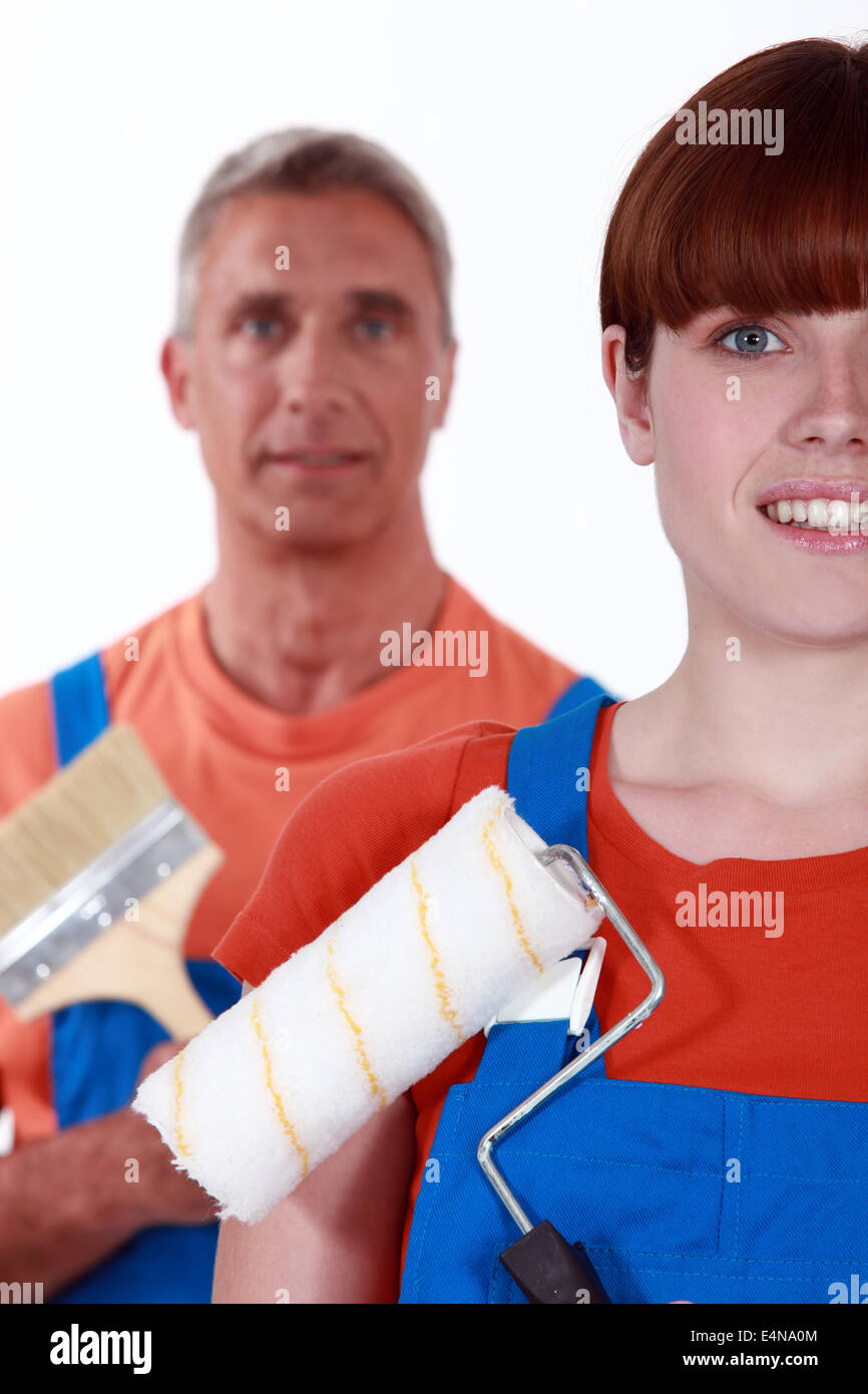 A team of tradespeople Stock Photo