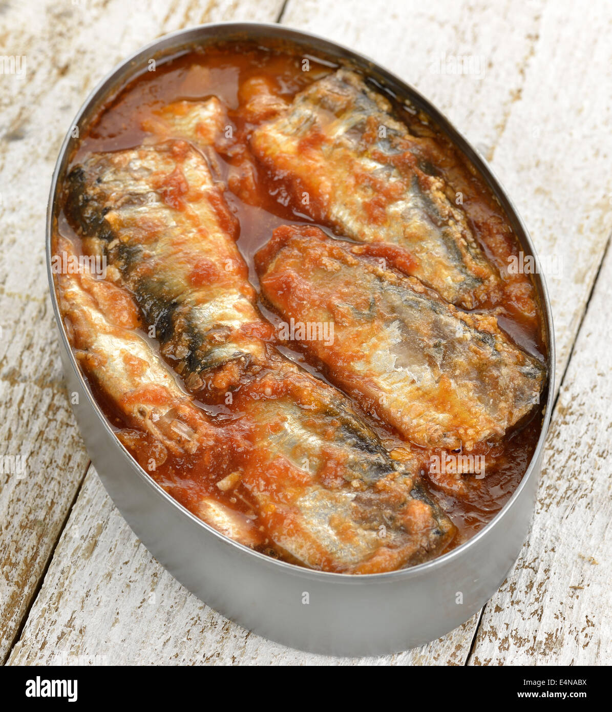 Tinned Sardines In Tomato Sauce Stock Photo Alamy