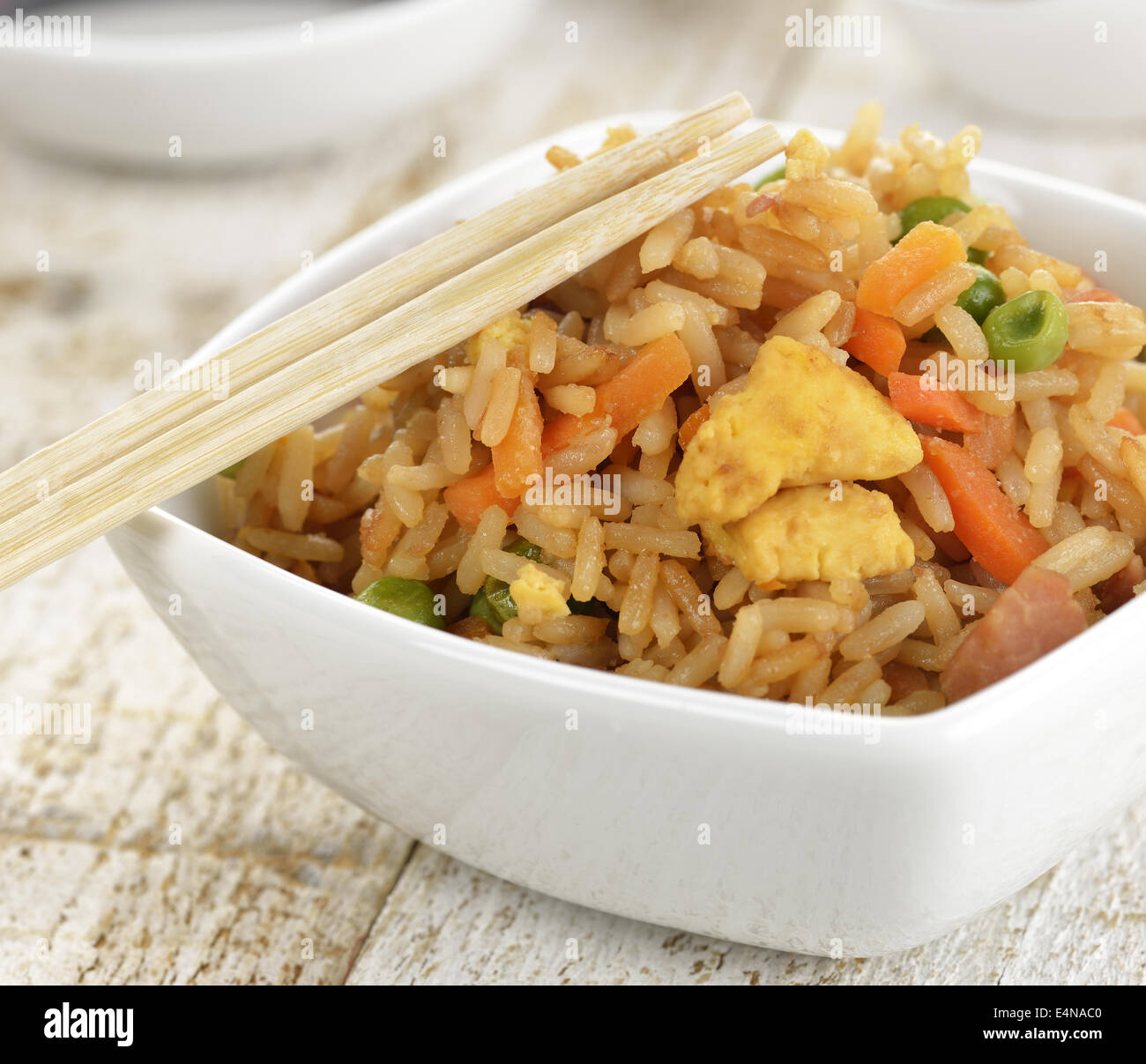Rice With Chicken And Vegetables Stock Photo - Alamy