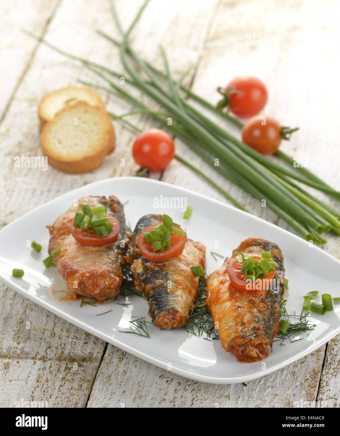Sardines In Tomato Sauce Stock Photo Alamy