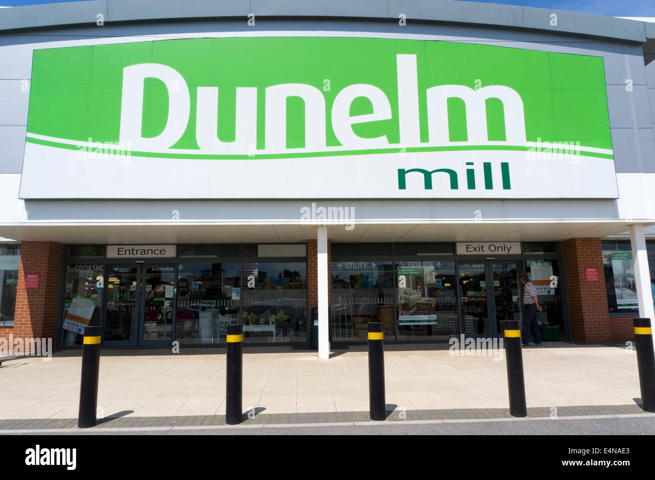 Sign over entrance to Dunelm Mill store, UK. Stock Photo