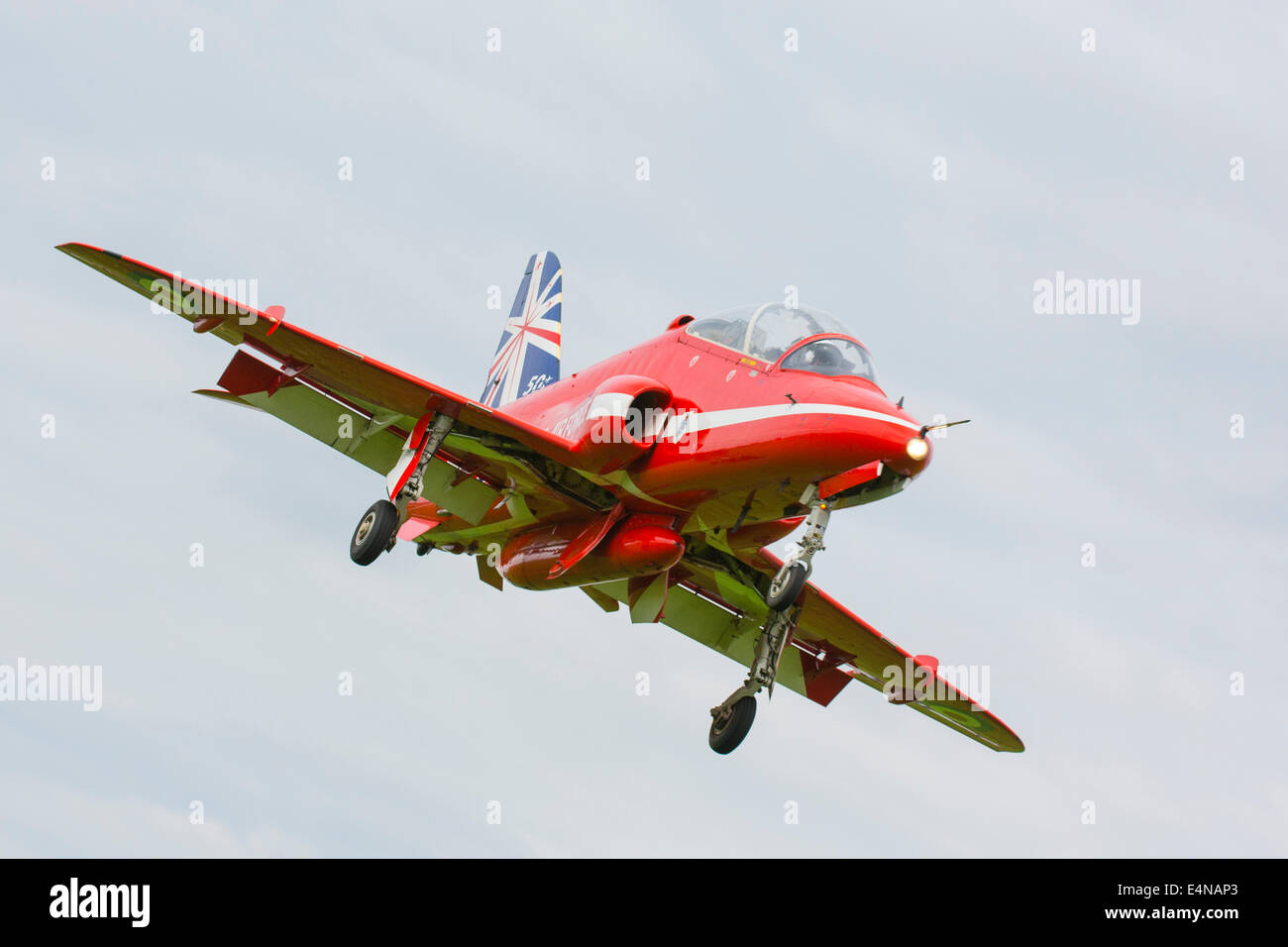 Red Arrows Hawk on finals Stock Photo