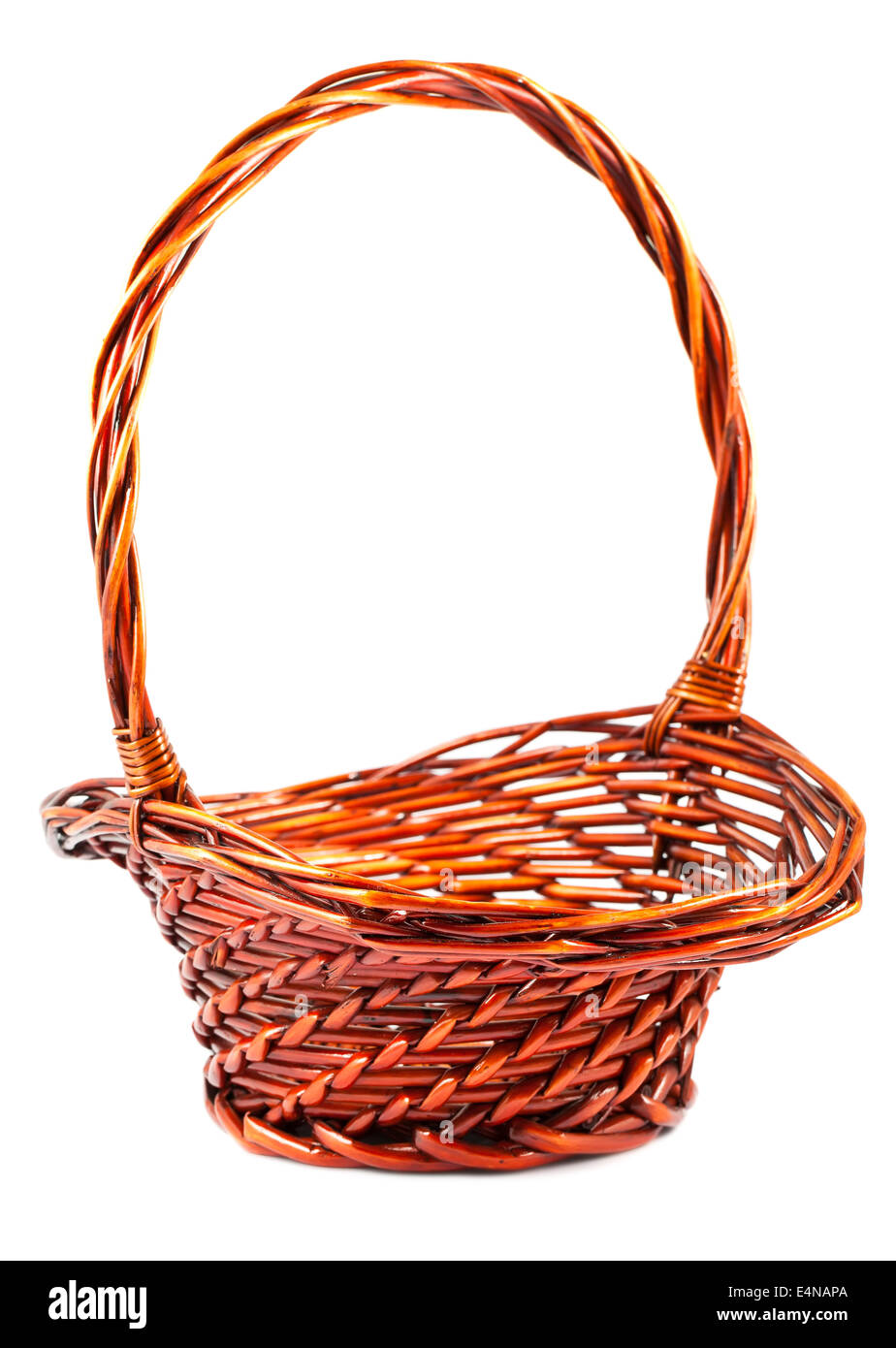 Empty wicker basket Stock Photo Alamy