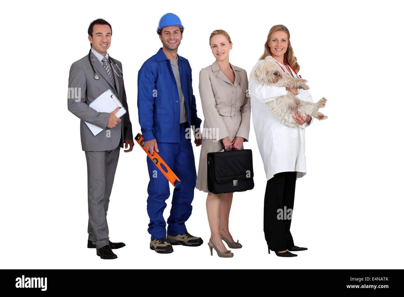 People representing various occupations Stock Photo