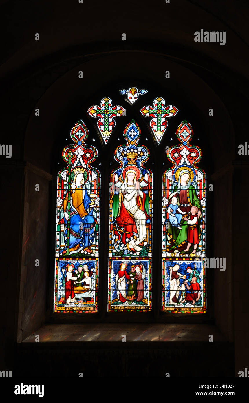 Medieval Stained Glass Window Stock Photo Alamy
