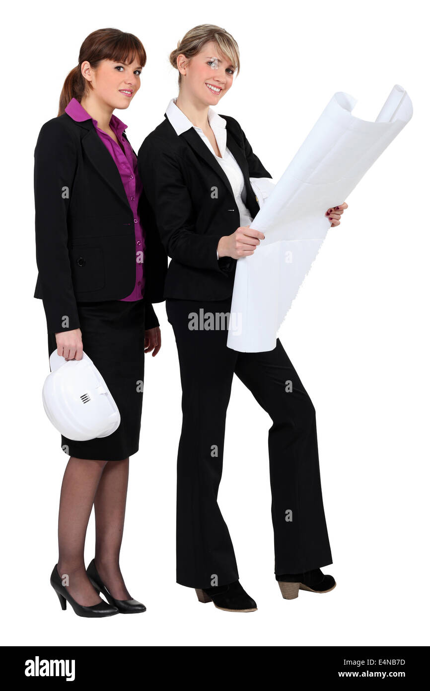 two female architects Stock Photo