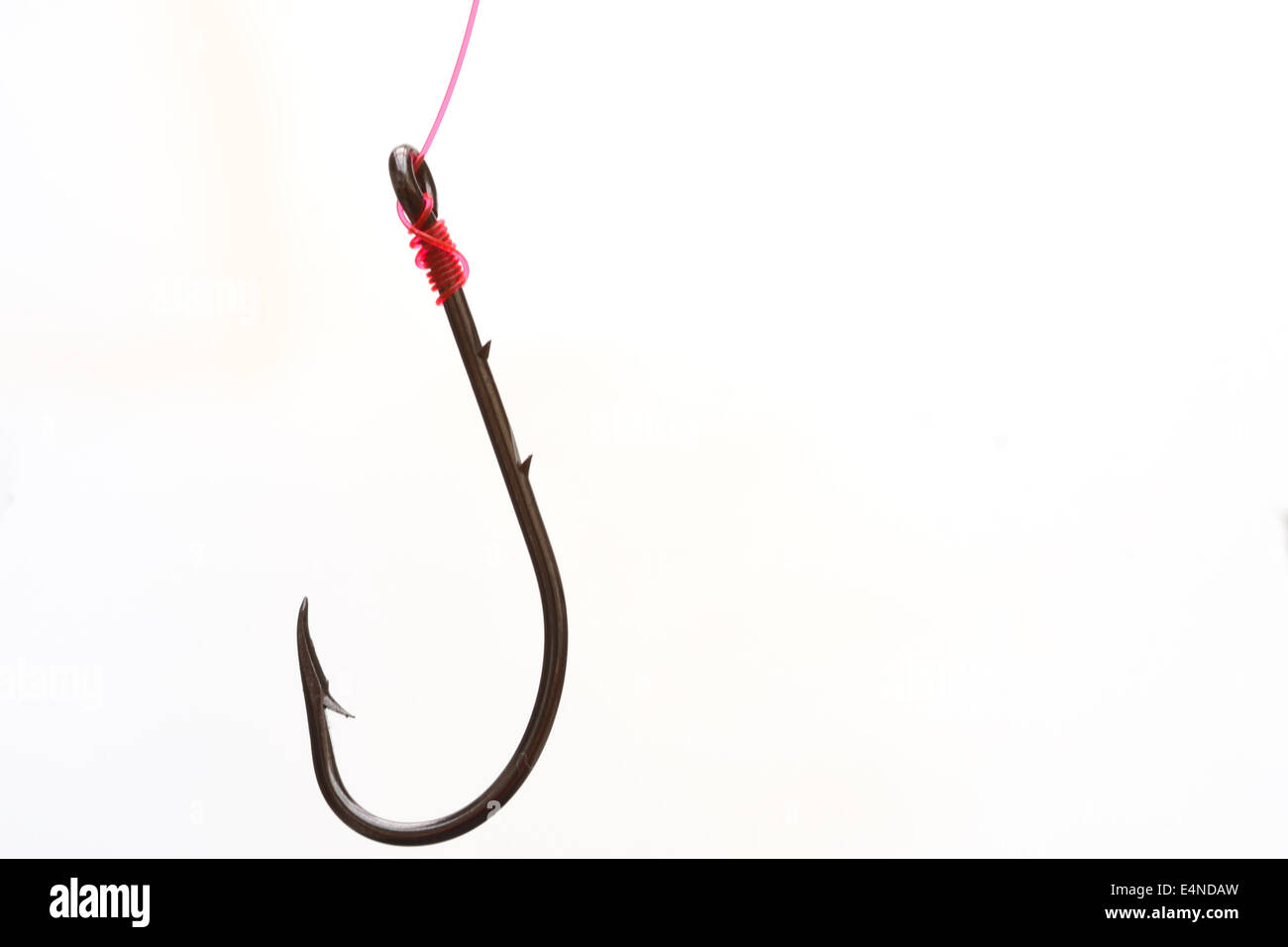 Fish Hook with Red Line Stock Photo