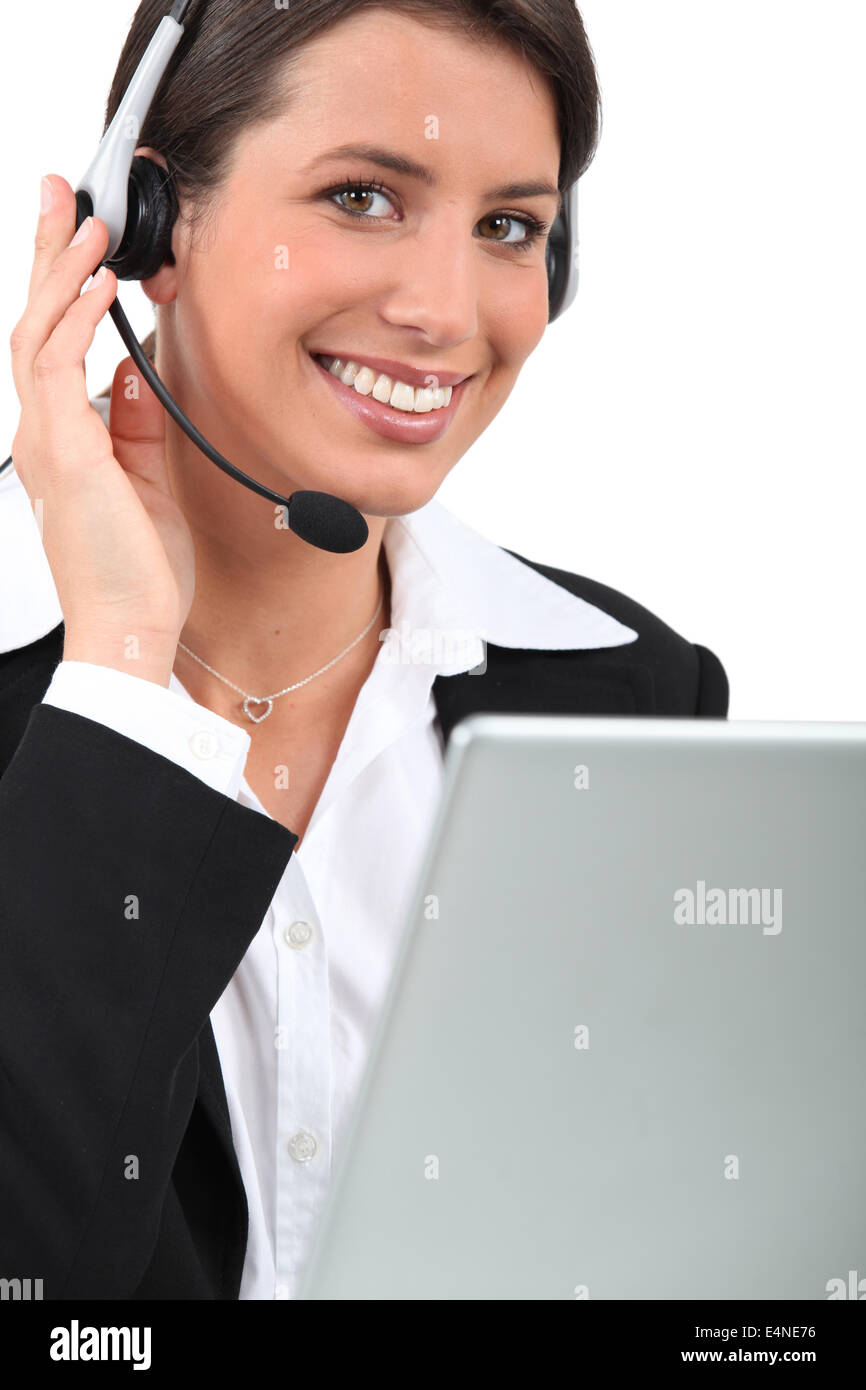 Receptionist headset hires stock photography and images Alamy