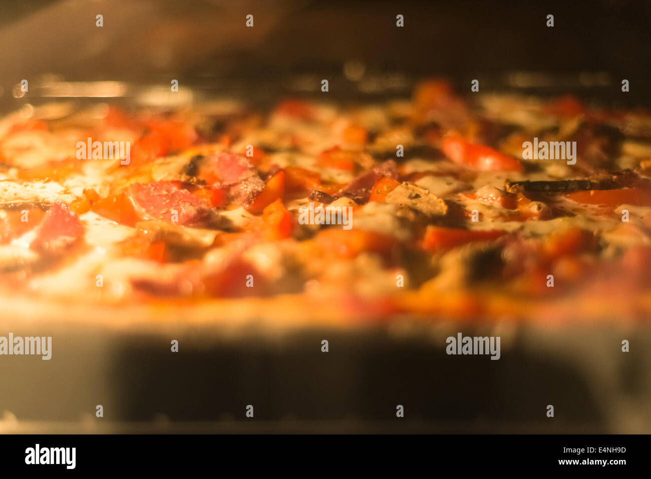 home made vegetarian pizza Stock Photo