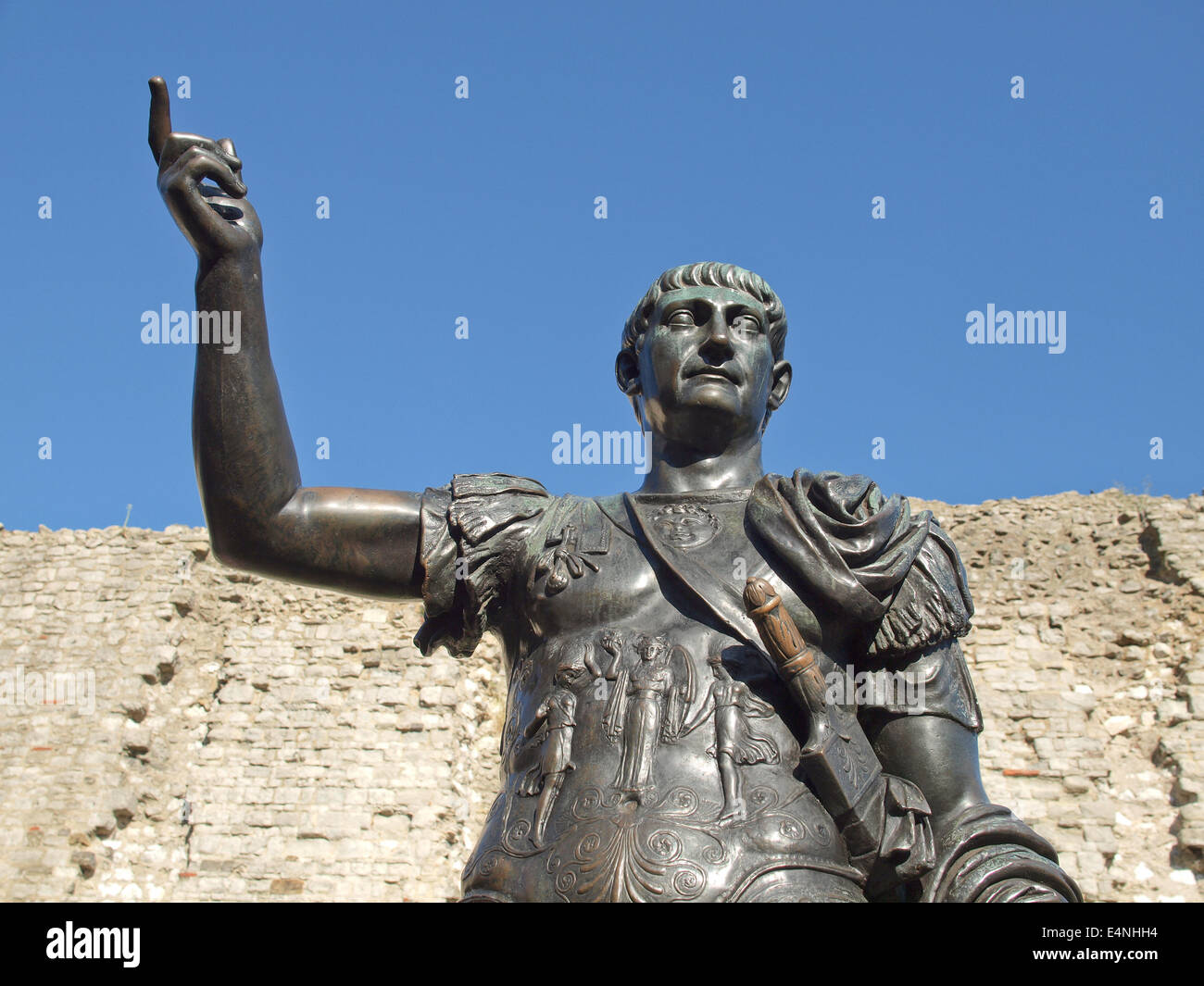 Emperor Trajan Statue Stock Photo