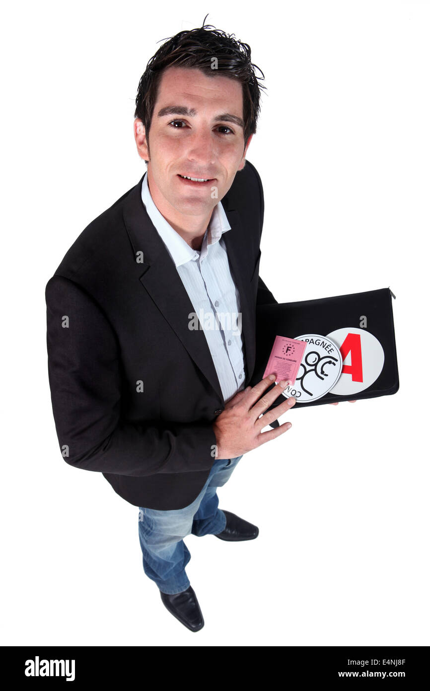 French driving instructor Stock Photo Alamy