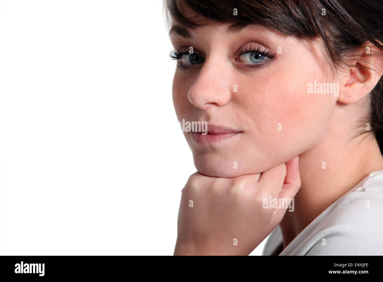 Portrait of brown-haired girl Stock Photo