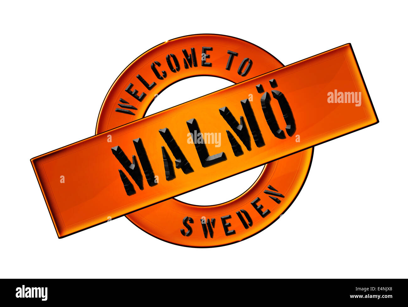 WELCOME TO MALMÖ Stock Photo