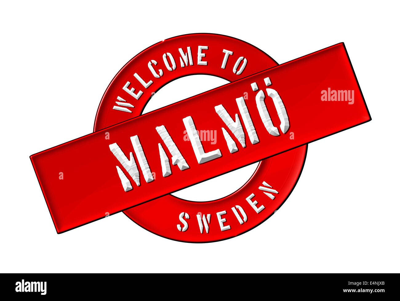 WELCOME TO MALMÖ Stock Photo