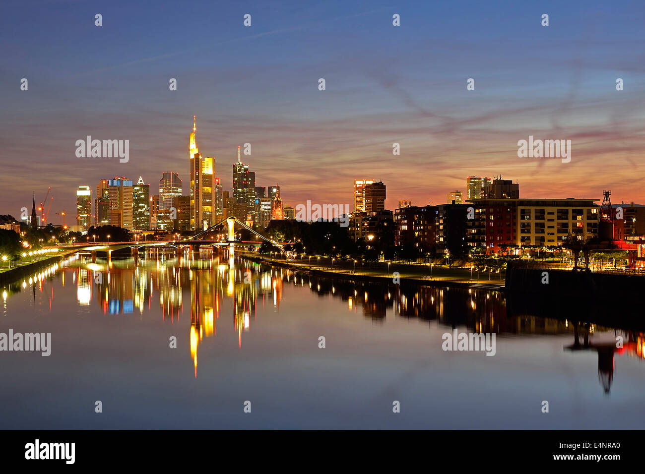 Skyline von Frankfurt am Main Stock Photo