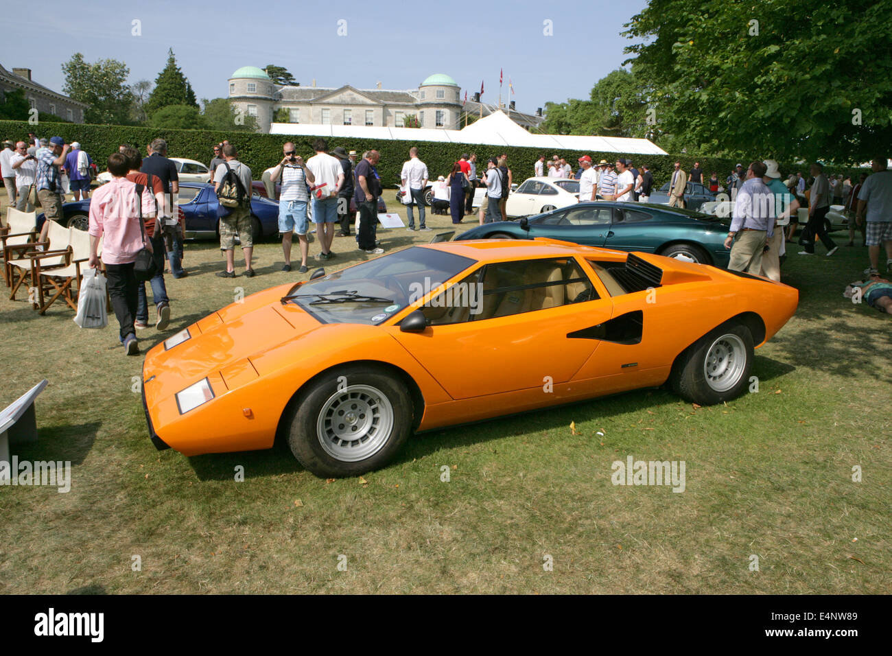 An mid 1970s Lamborghini Countach on show at Goodwood Festival of Speed near Chichester in 2013. Stock Photo