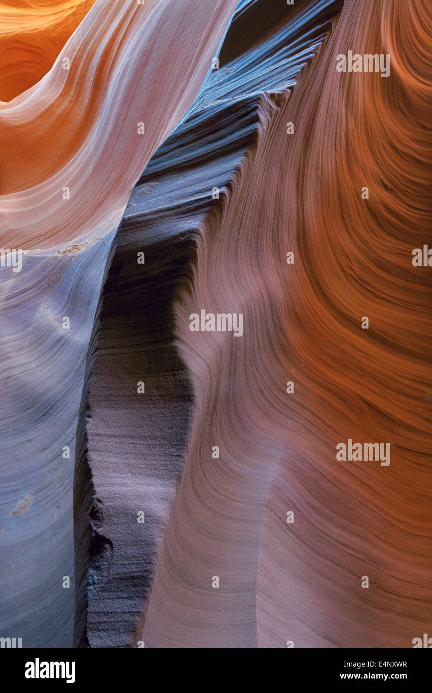 USA, Arizona, Lower Antilope Canyon, View of colorful sandstone Stock Photo