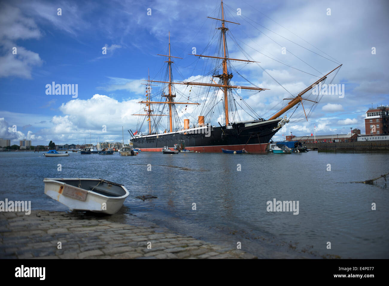 HMS Warrior, Portsmouth docks. Stock Photo