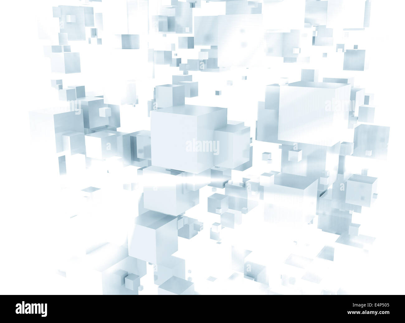 Digital 3d cubes background Stock Photo