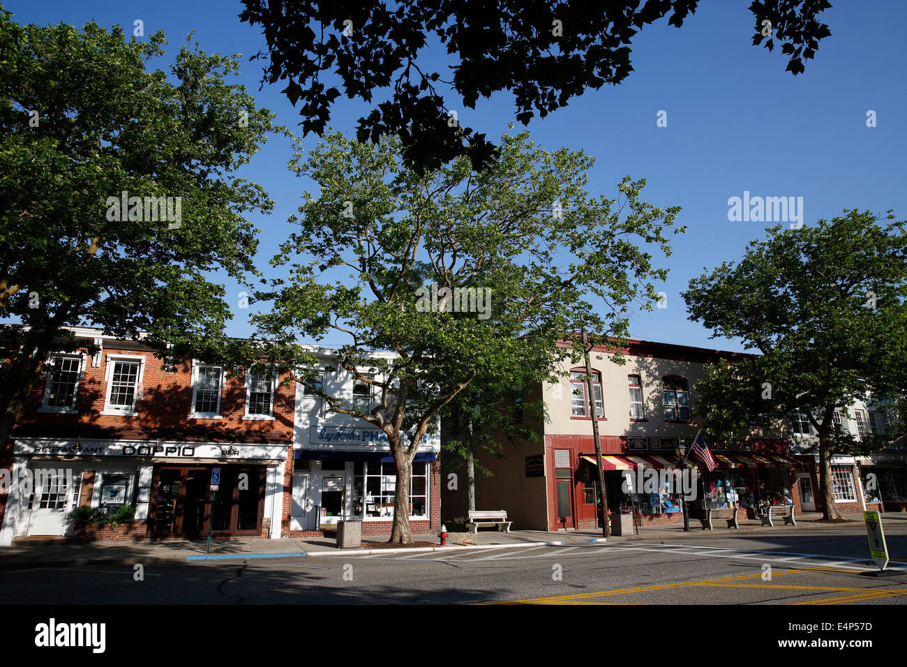 Main Street, Sag Harbor, New York Stock Photo