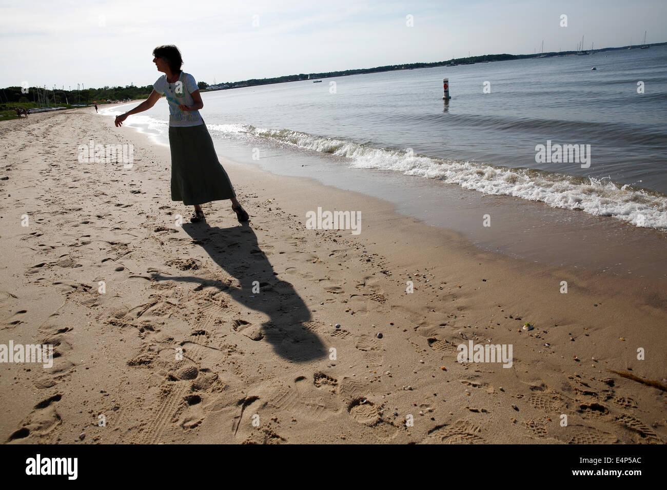 The beach in Sag Harbor, New York, USA Stock Photo