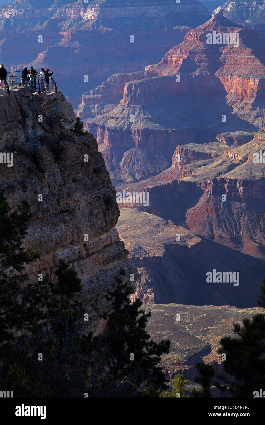 Grand Canyon And Tourists At Mather Point South Rim Grand Canyon