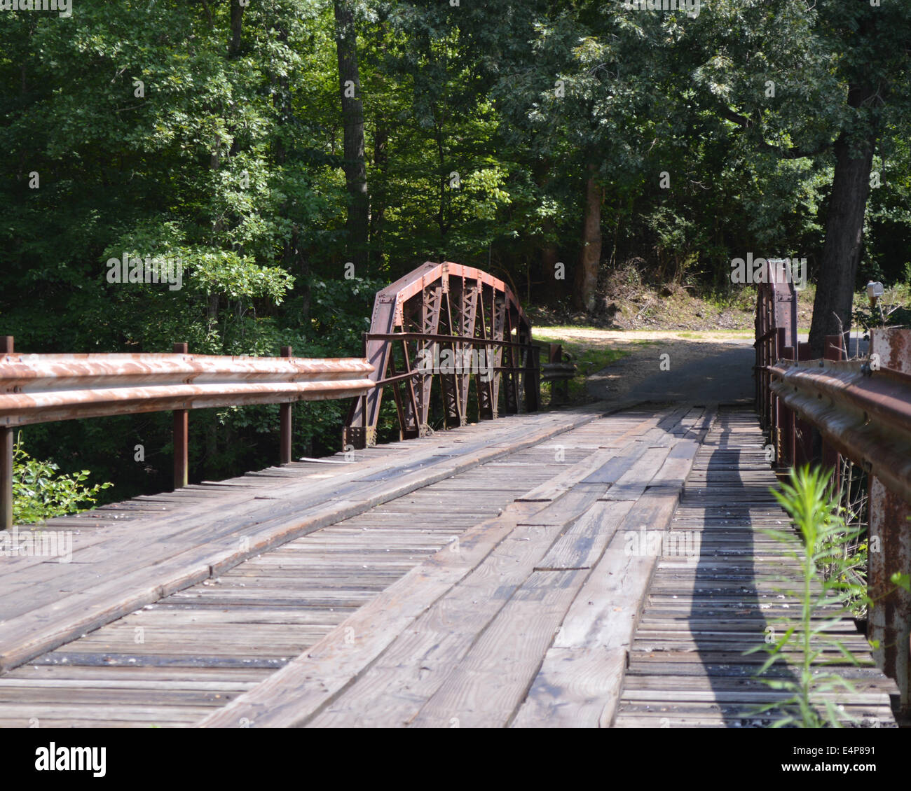 One lane bridge in North Alabama Stock Photo