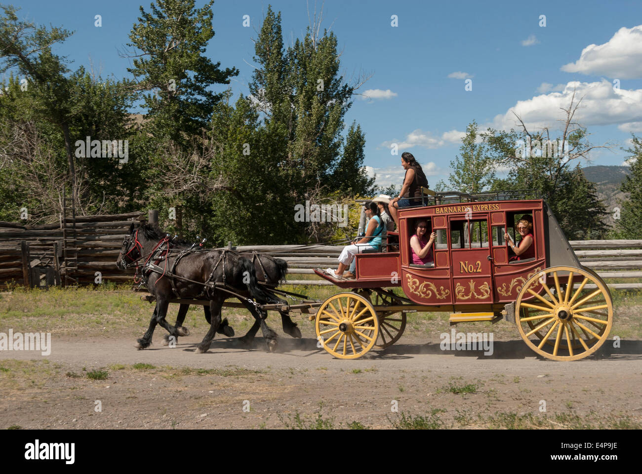 Elk2033103 Canada, British Columbia, Historic Hat Creek Ranch, stage