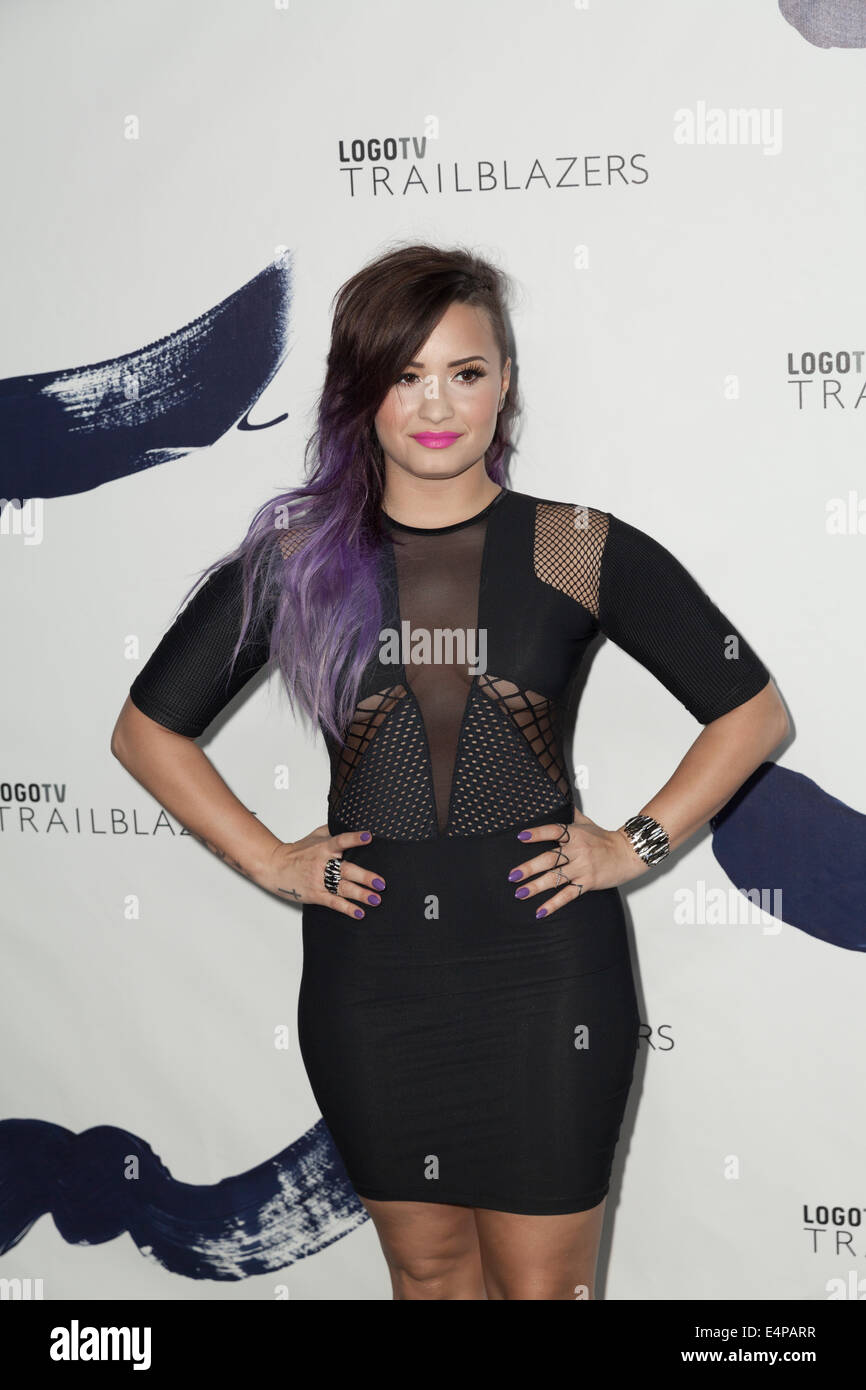 NEW YORK, NY USA - JUNE 23, 2014: Demi Lovato attends Logo TV's