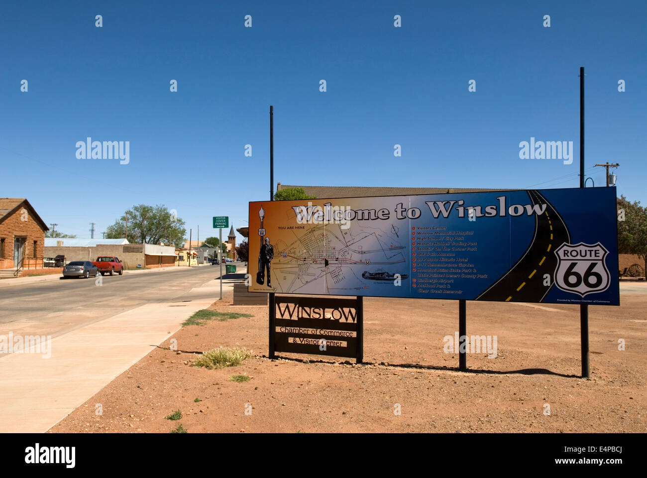 to Winslow sign Arizona USA Stock Photo Alamy