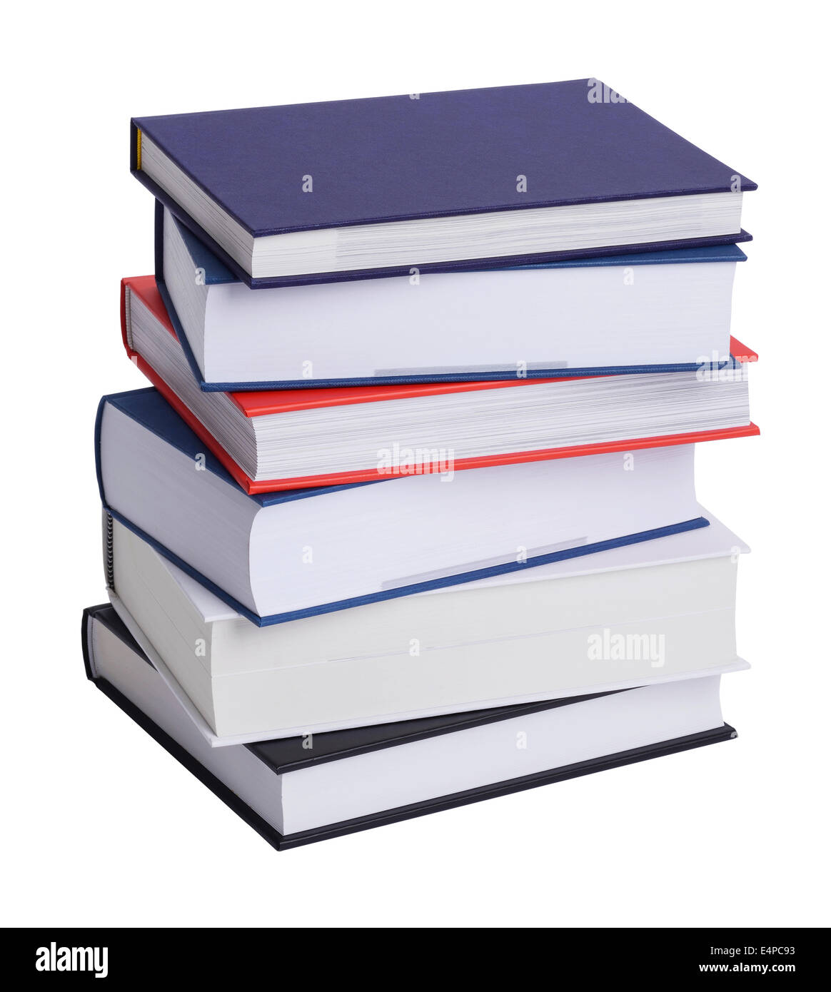 Stack of hard back books Stock Photo