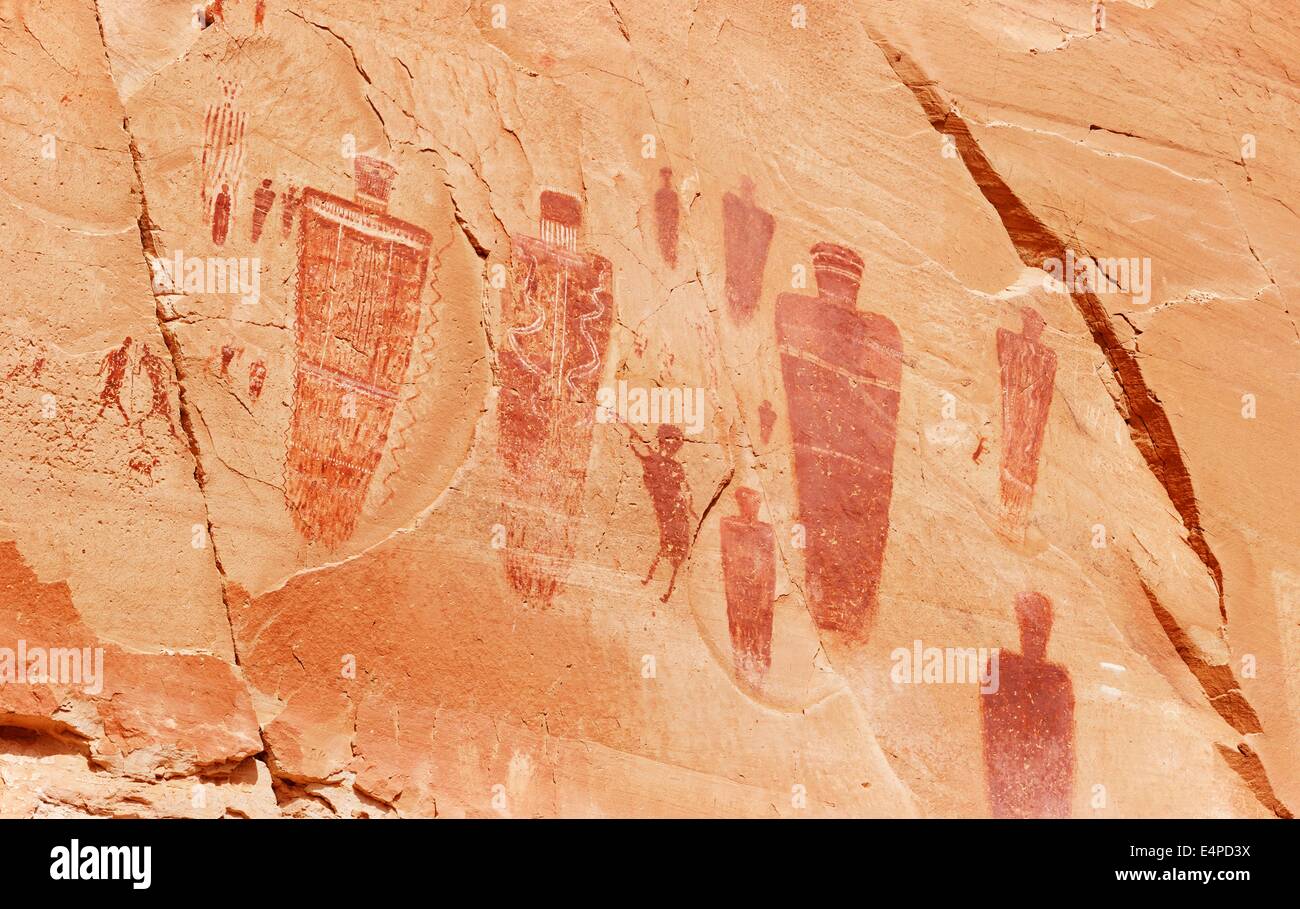 Great Gallery in Horseshoe Canyon, Canyonlands National Park Stock