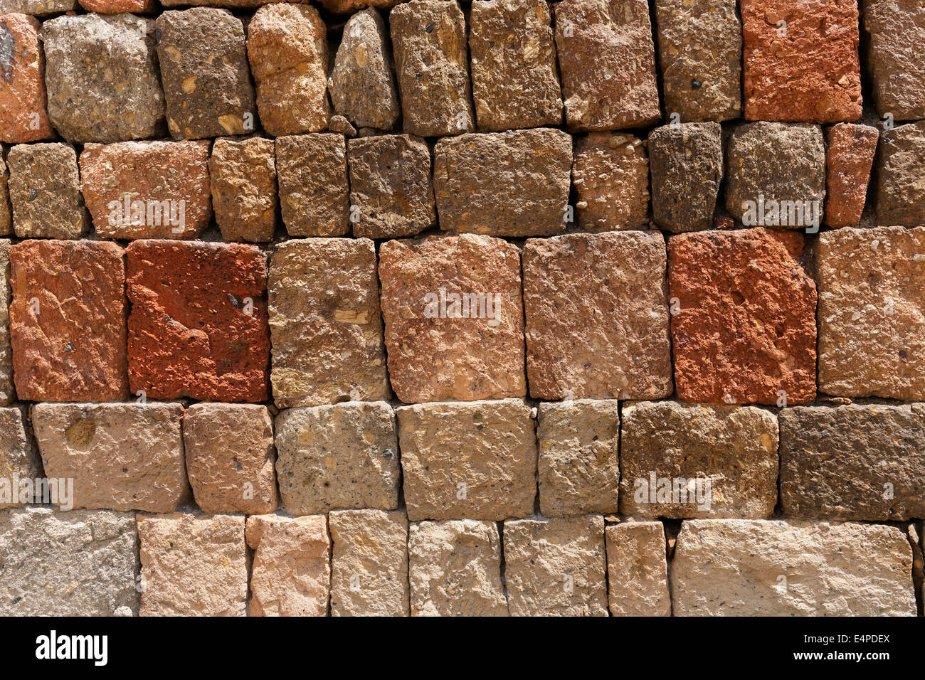 Wall in the ruined ancient Armenian capital of Ani, Kars, Silk Route, Eastern Anatolia Region, Anatolia, Turkey Stock Photo