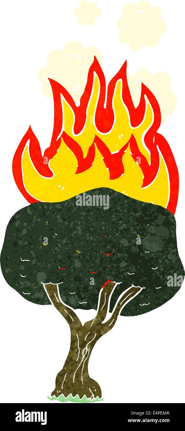 cartoon tree on fire Stock Vector Image & Art Alamy
